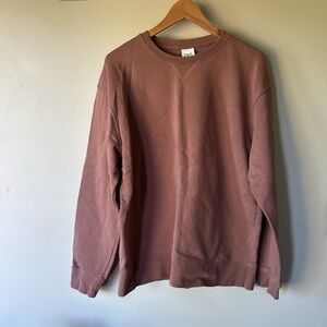 ZARA XXL Purple Brown Crewneck Sweater Minimalist Neutral Cotton Feel Cozy